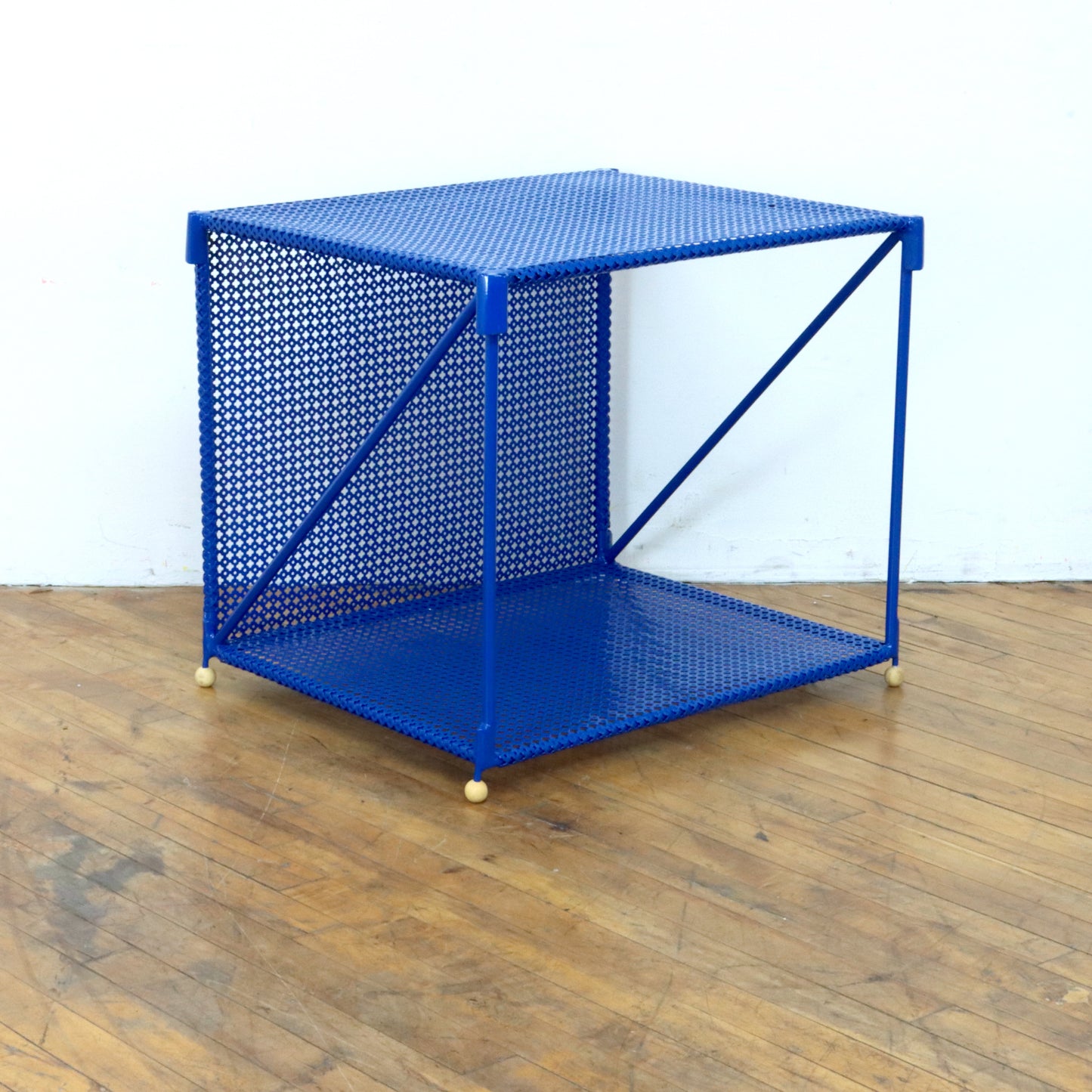 Blue Wire Shelves or Side Tables