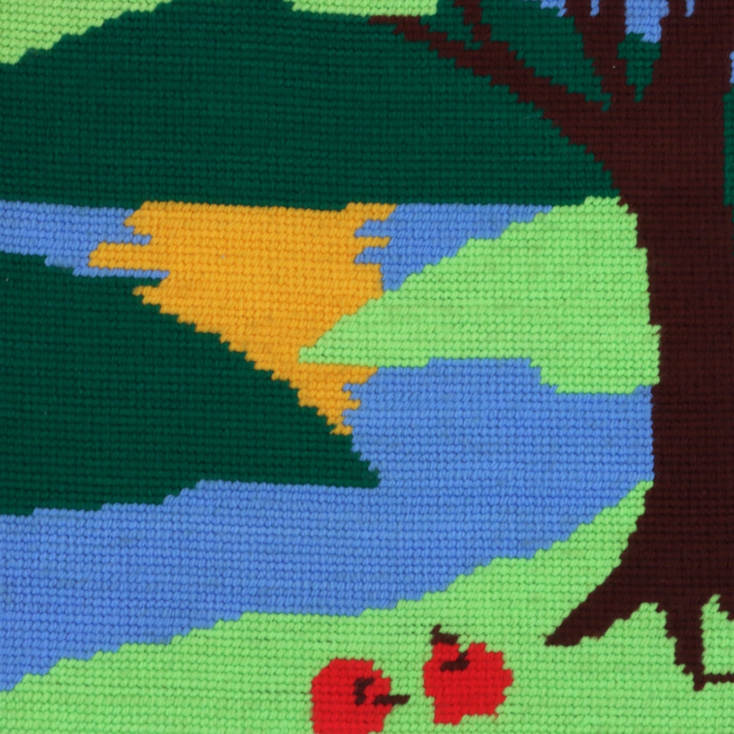 Vintage Needlepoint Landscape