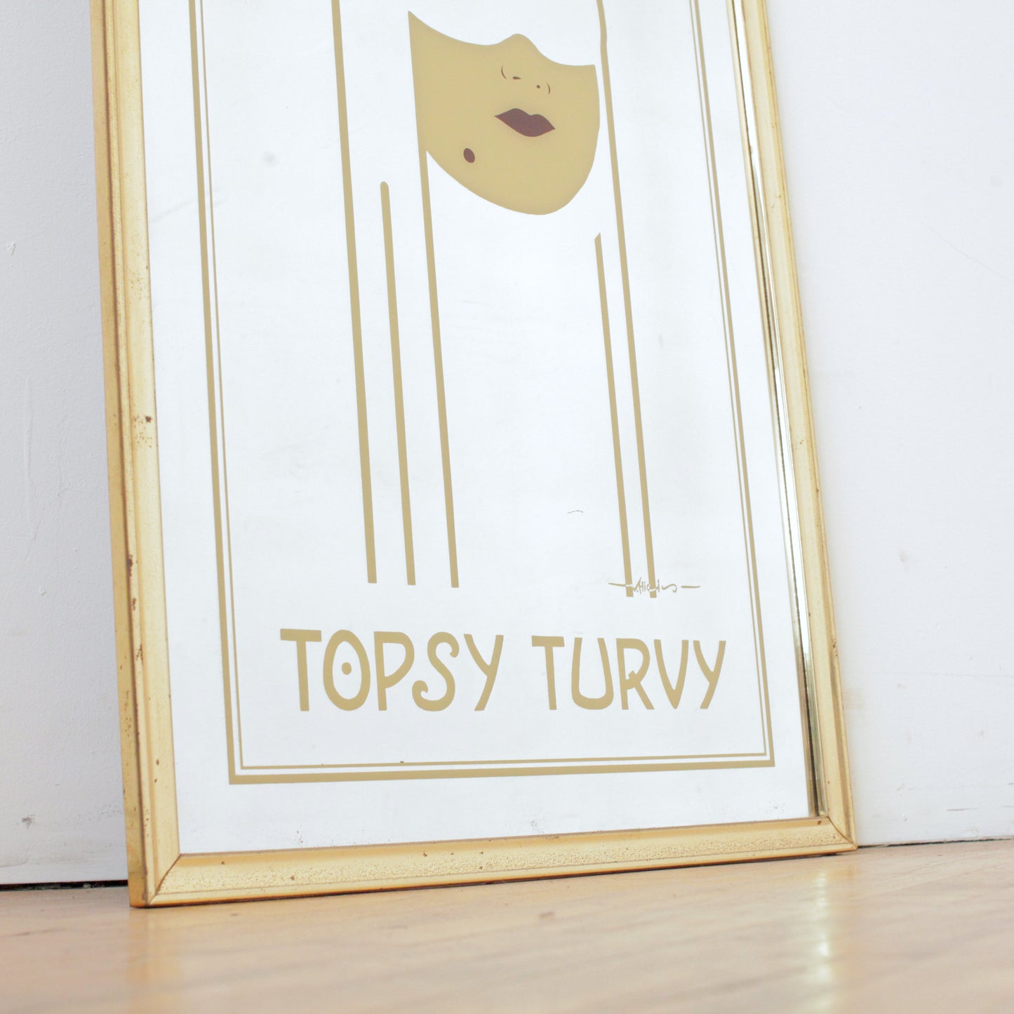 Vintage "Topsy Turvy" Mirror