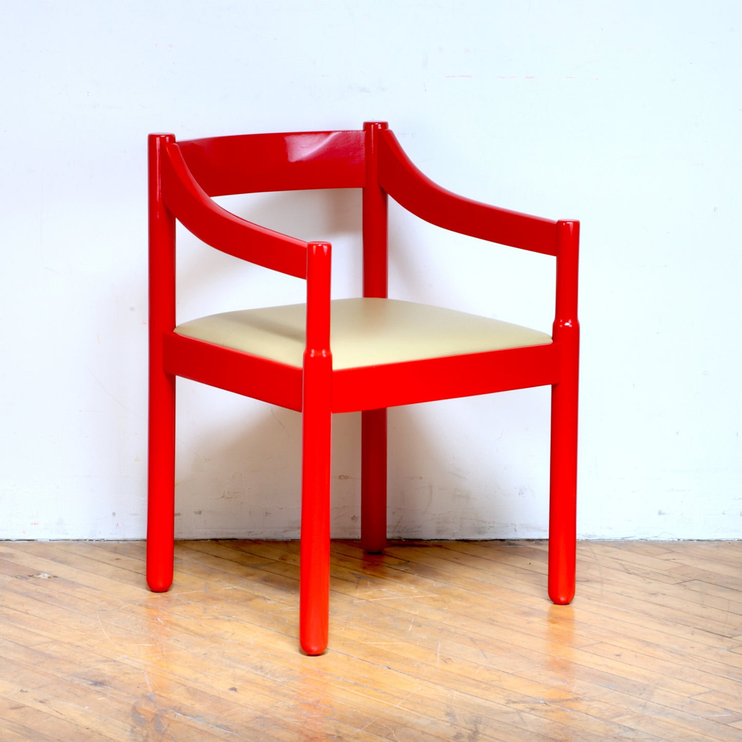Pair of Vintage Red Carimate Style Chairs