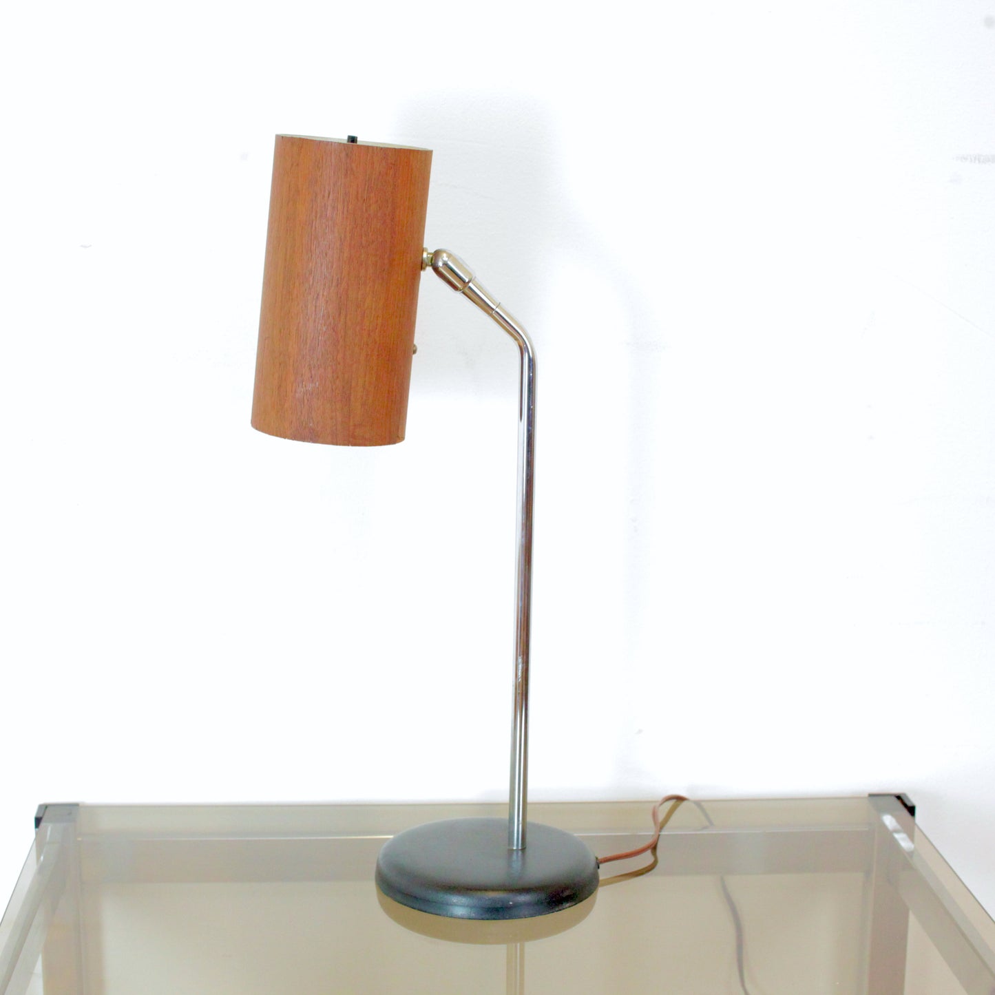 1960s Walnut Lamp After George Nelson