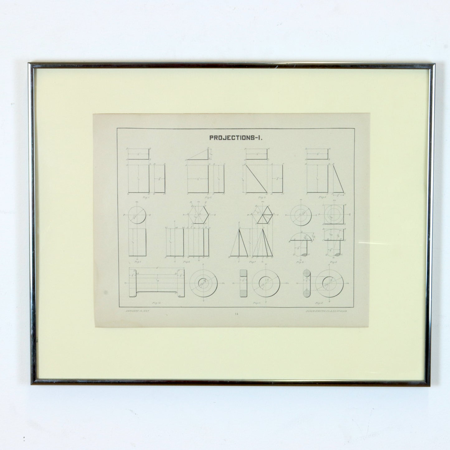 1897 Mechanical Drafting Print