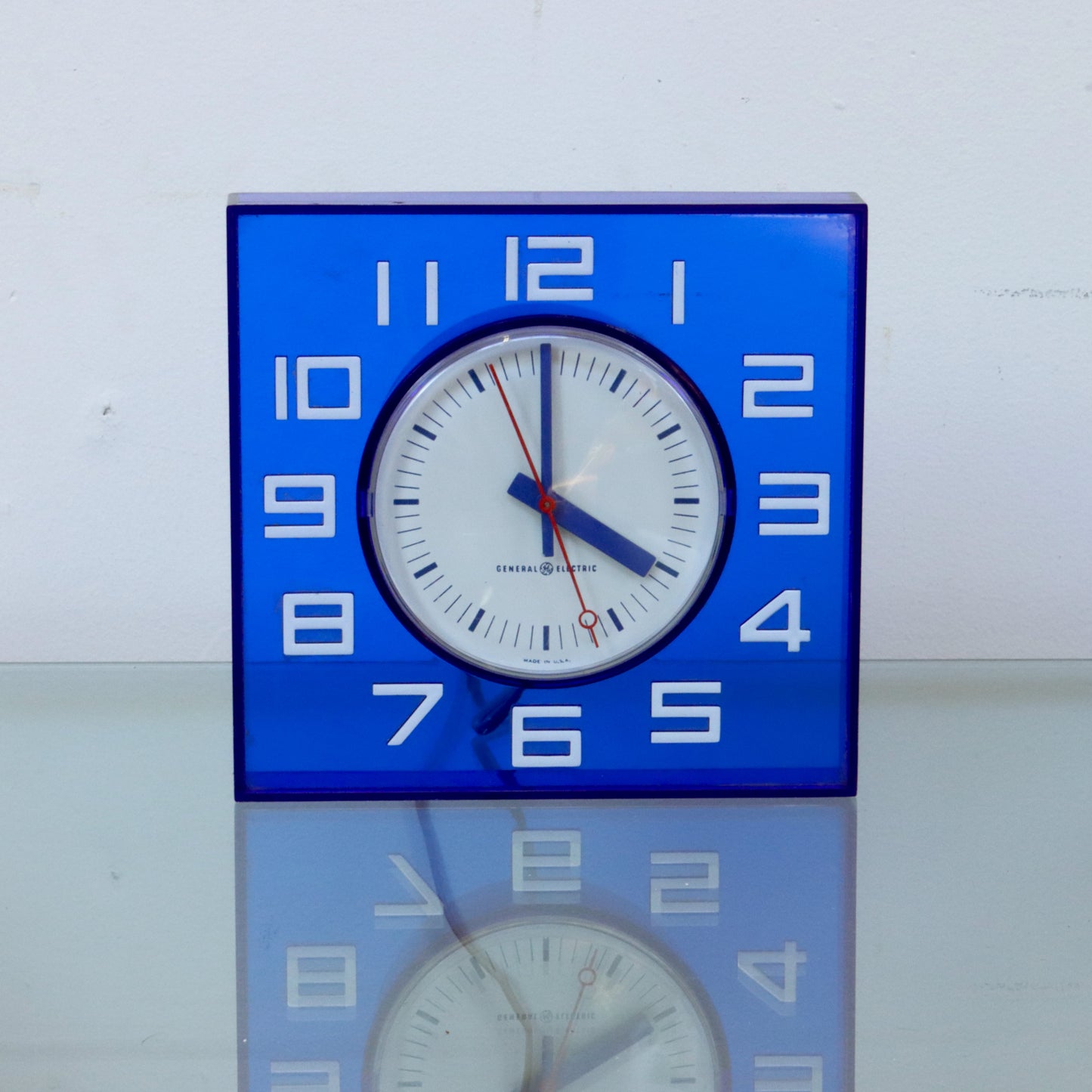 1960s Cobalt Blue Lucite Clock