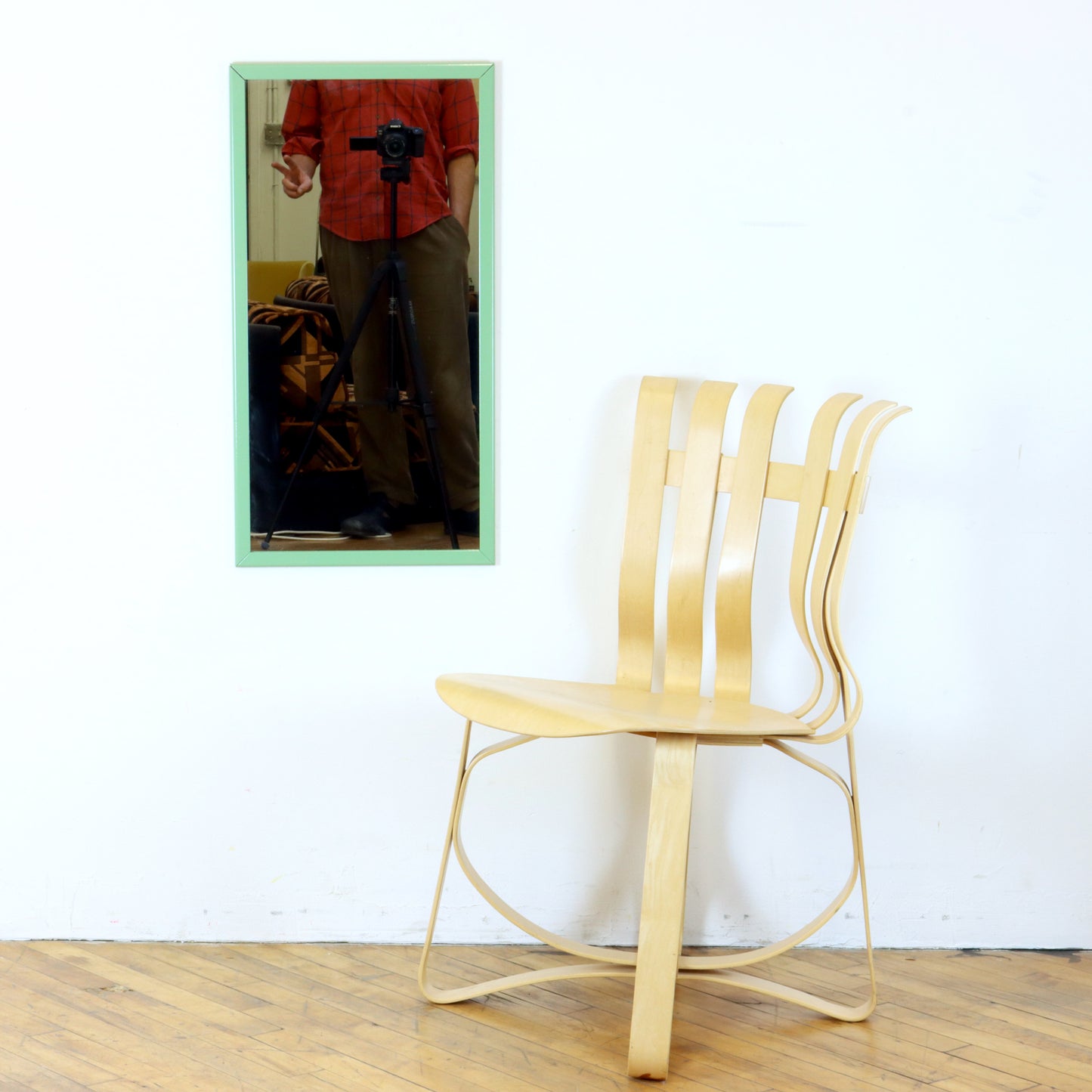 Vintage Minty Green Mirror