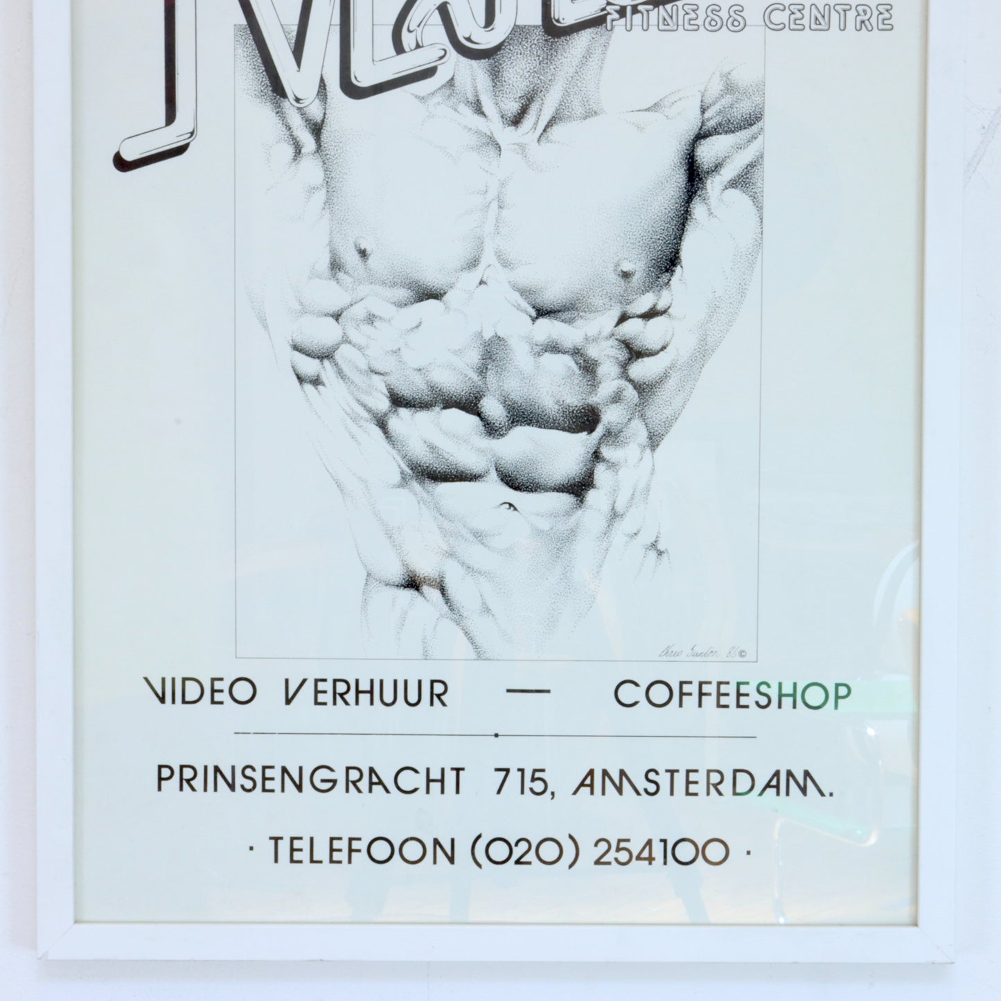 Framed 1986 Hot Pointillist Bod Poster