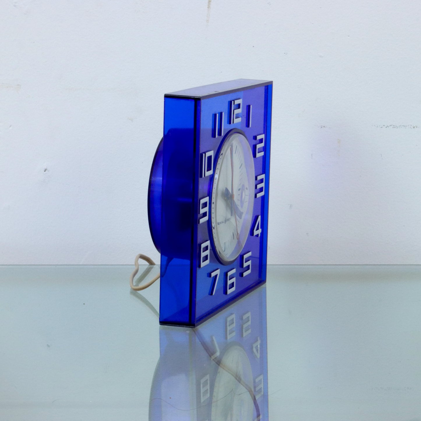 1960s Cobalt Blue Lucite Clock