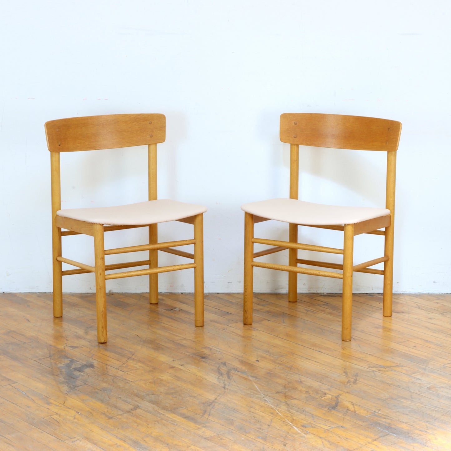 Pair of 1960s Danish Oak Dining Chairs
