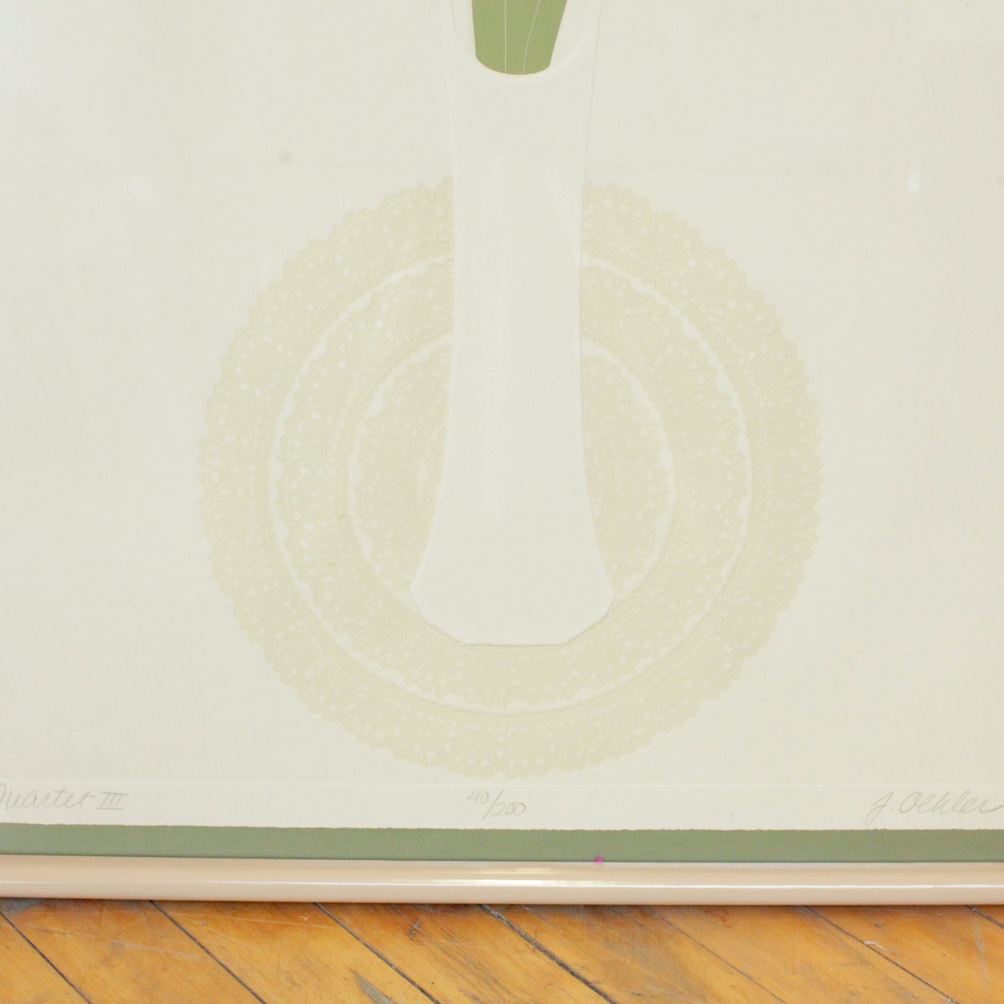 1980s Embossed Flower Print