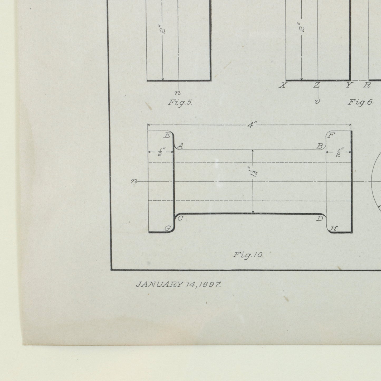 1897 Mechanical Drafting Print