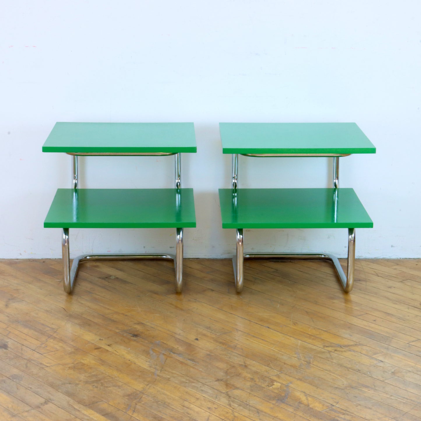 Pair of Bauhaus Style Tables After Hynek Gottwald
