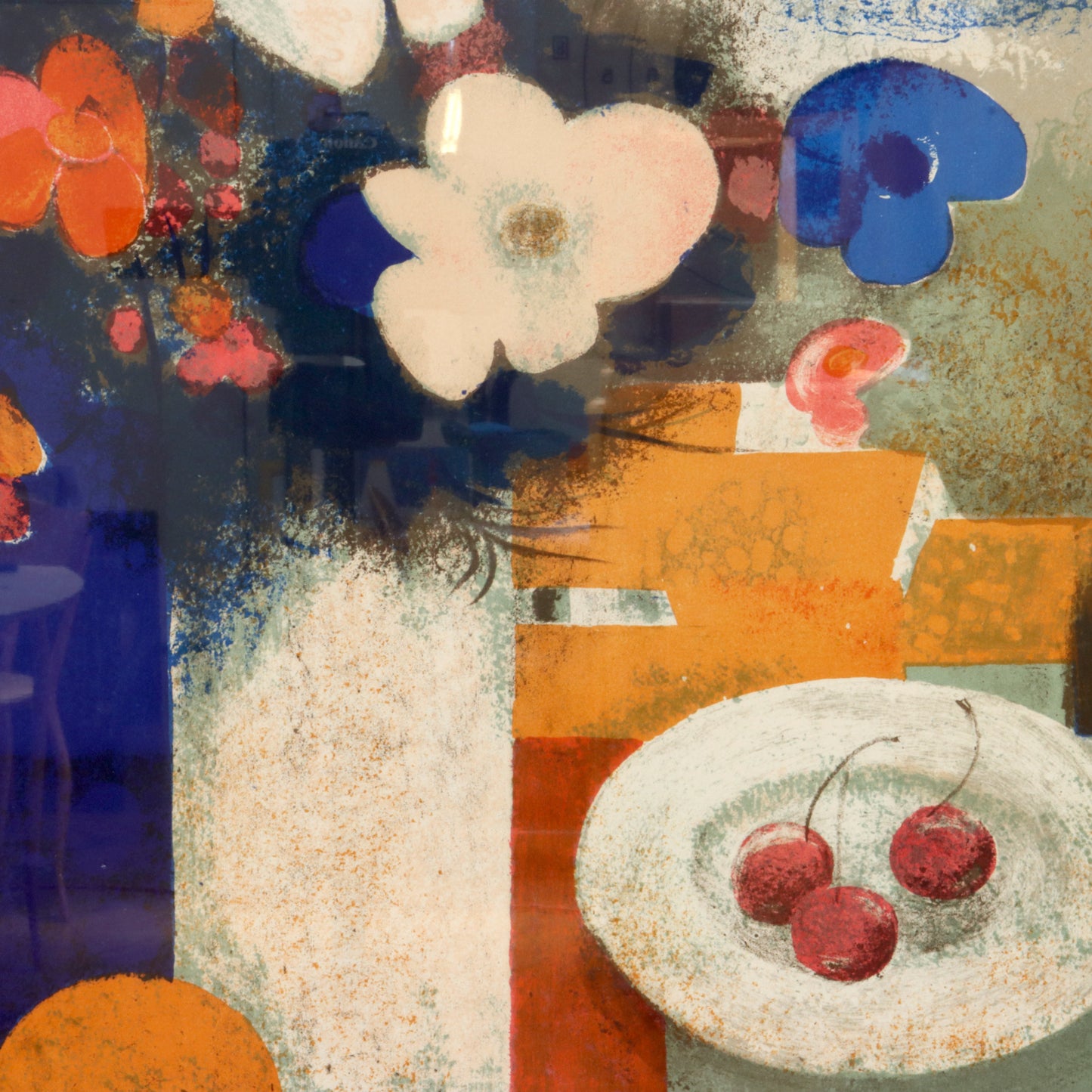 Mid Century Abstract Still Life Screen Print