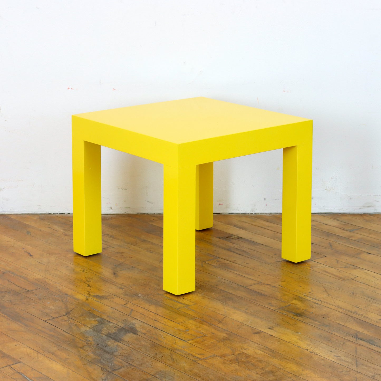1970s Yellow Parsons Side Table