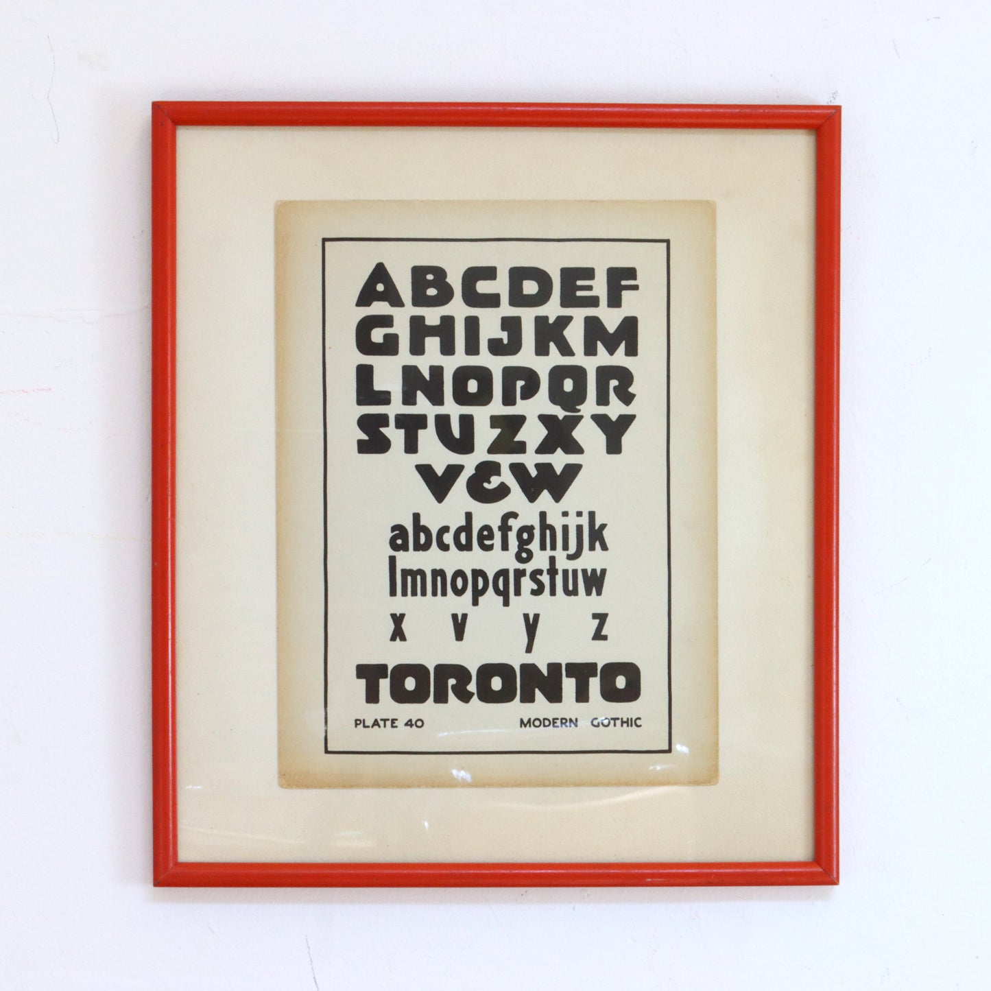 1940s Typography Reference Sheet.