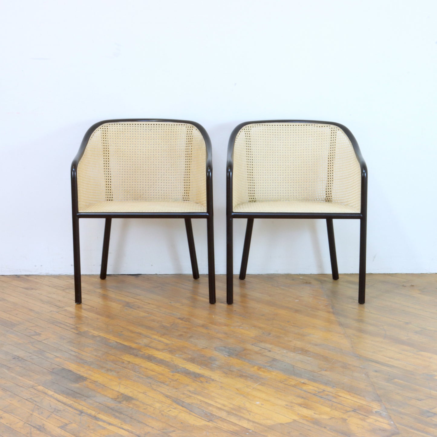 Rare Pair of Ward Bennett Landmark Lounge Chairs
