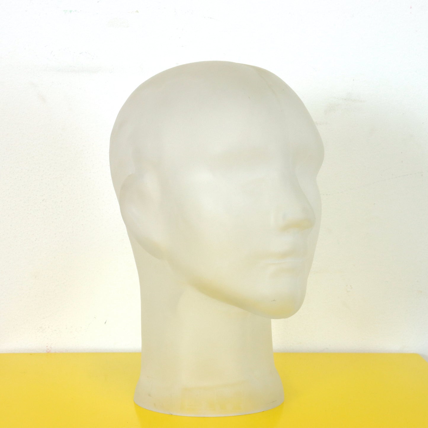 Vintage Frosted Glass Head