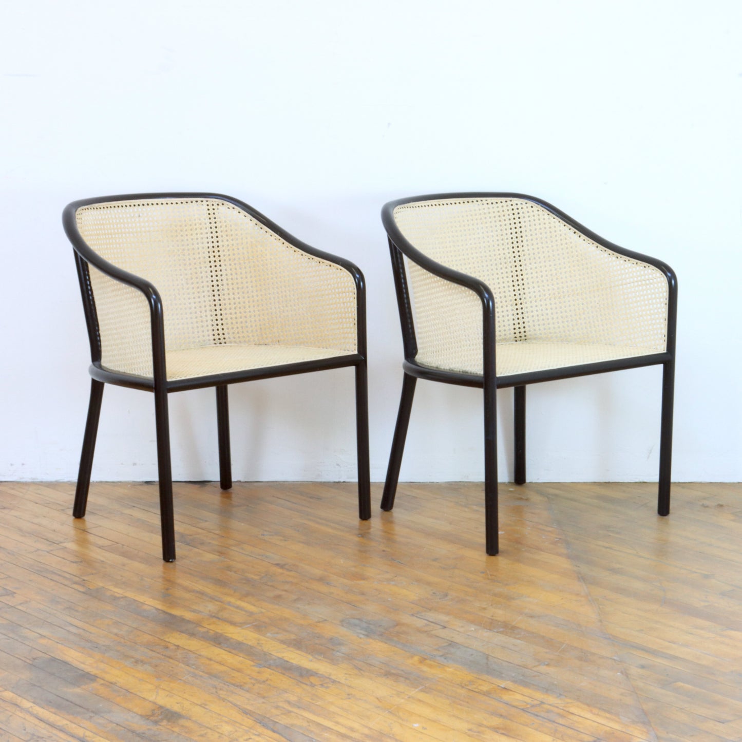 Rare Pair of Ward Bennett Landmark Lounge Chairs