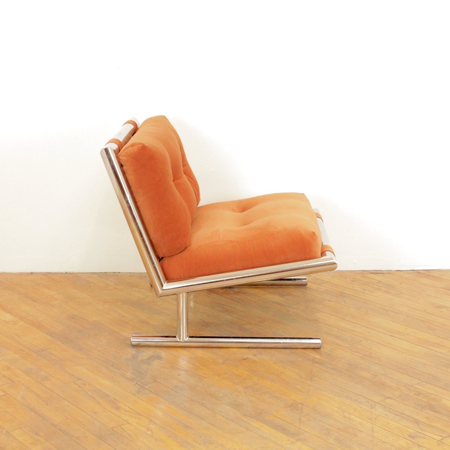 Arthur Umanoff Chrome Lounge Chair for Directional