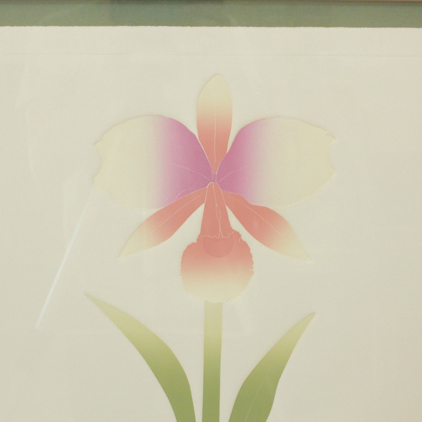 1980s Embossed Flower Print