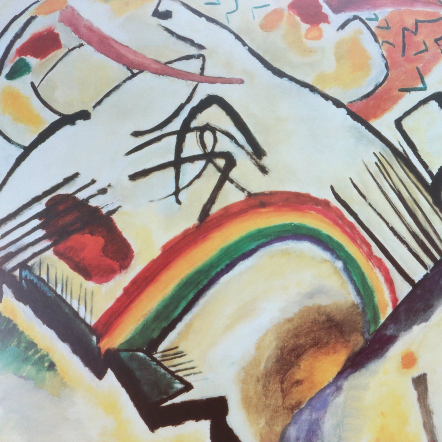 Large Vintage Kandinsky "Cossacks" Print