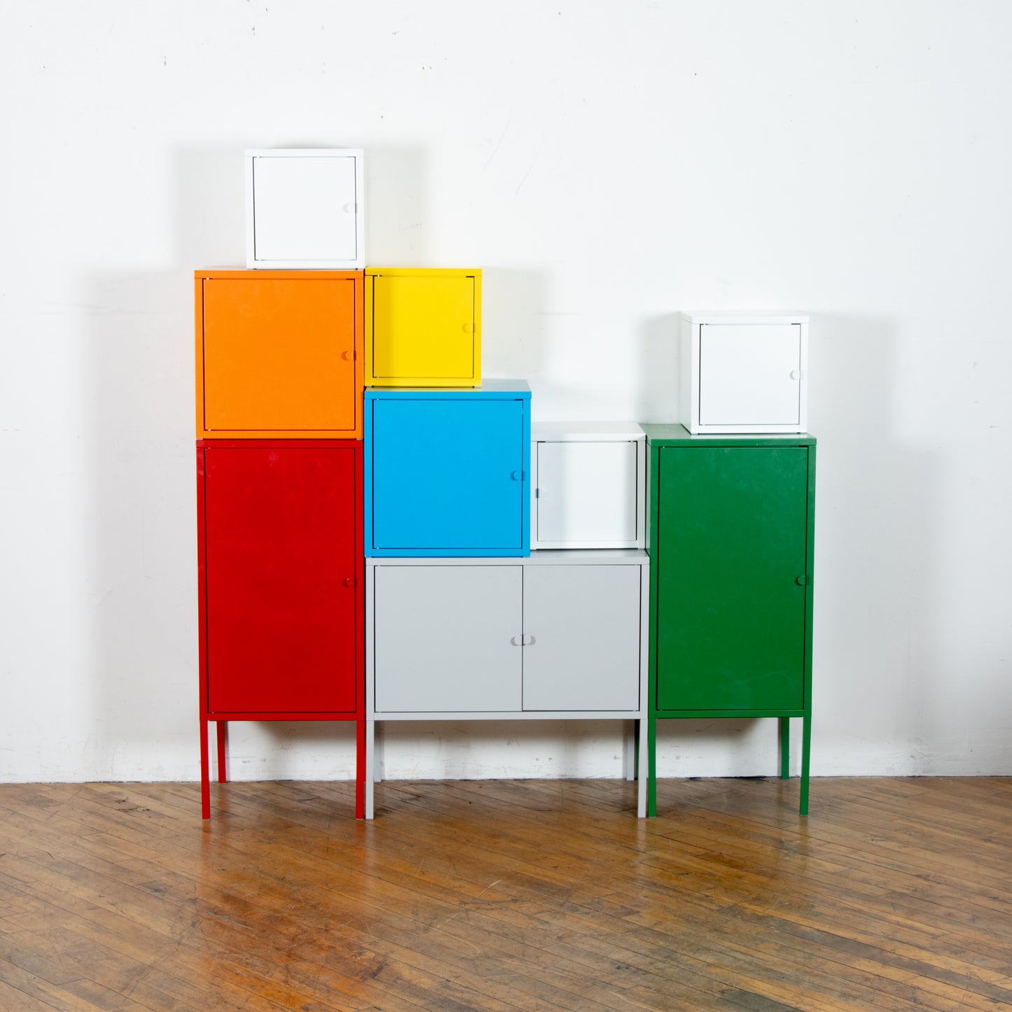 Colorful IKEA Modular Lixhult Locker Set