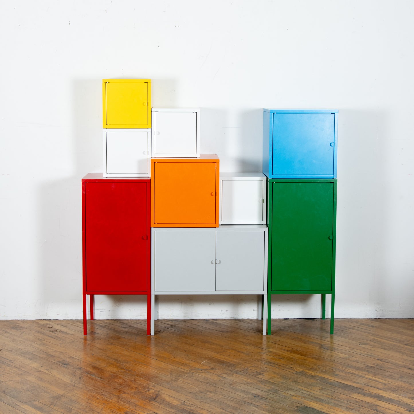 Colorful IKEA Modular Lixhult Locker Set