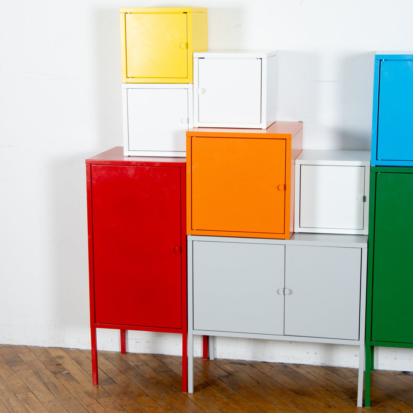Colorful IKEA Modular Lixhult Locker Set