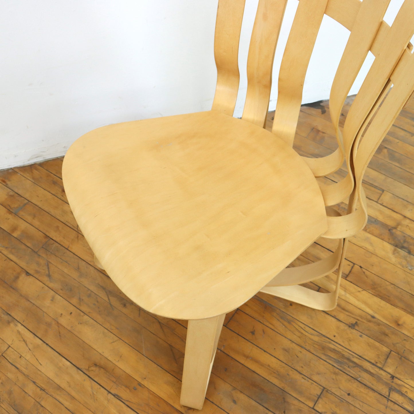 Set of 4 Frank Gehry Hat Trick Chairs