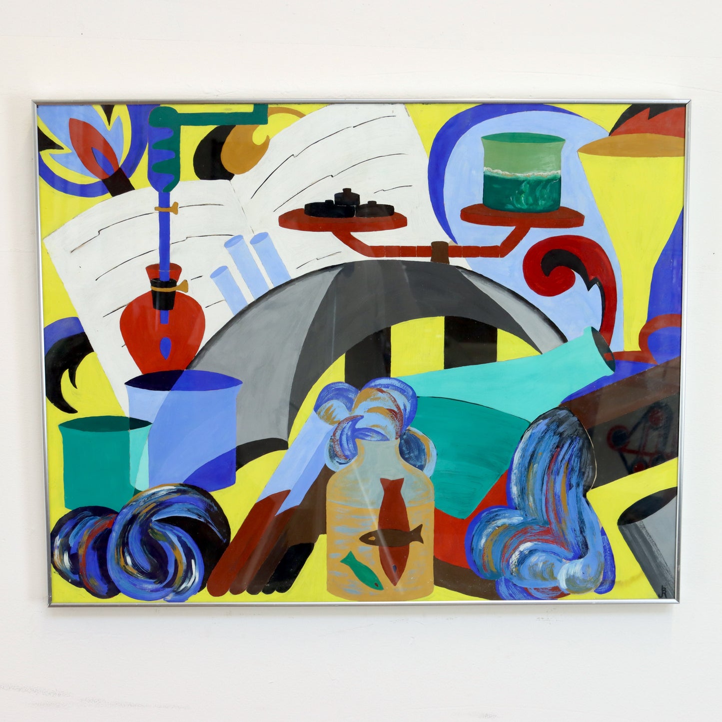 Vintage Abstract Still Life Painting