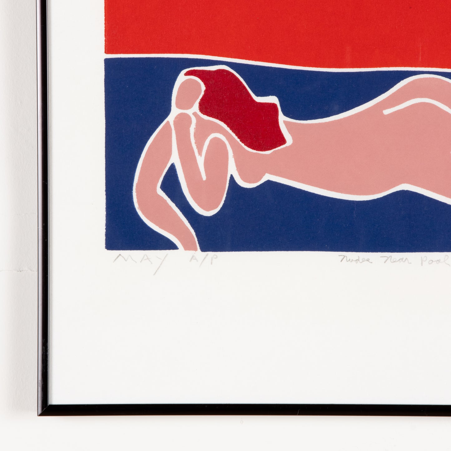 1979 Screen Print by Dan May "Nudes Near Pool"