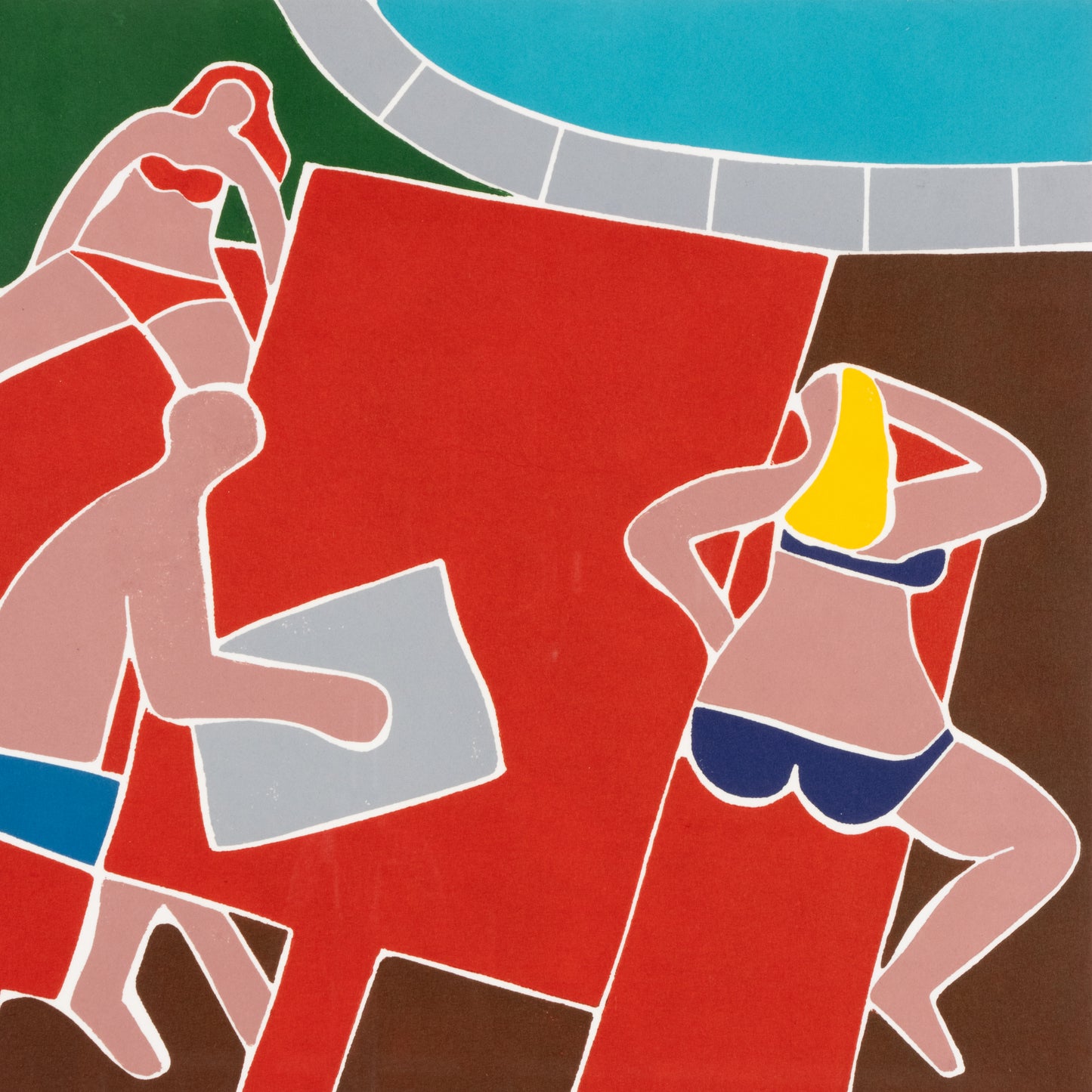 1979 Screen Print by Dan May "By the Pool"