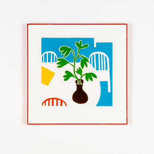 1978 Screen Print by Dan May "Vase on Table"