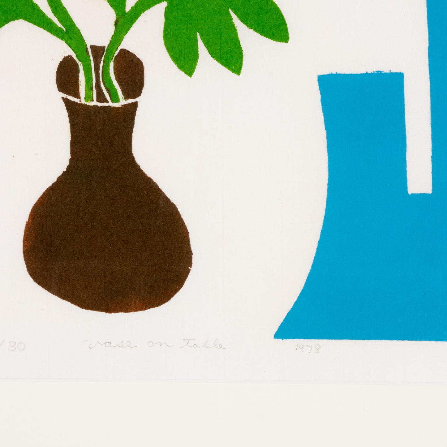 1978 Screen Print by Dan May "Vase on Table"
