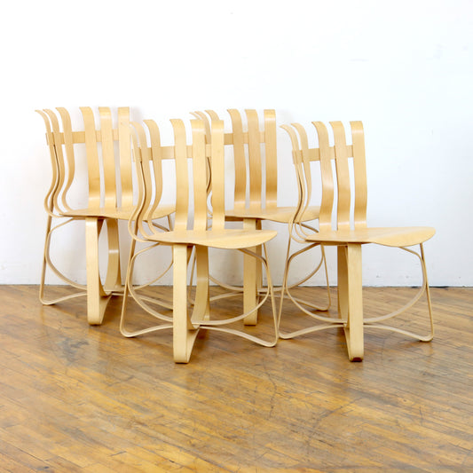 Set of 4 Frank Gehry Hat Trick Chairs