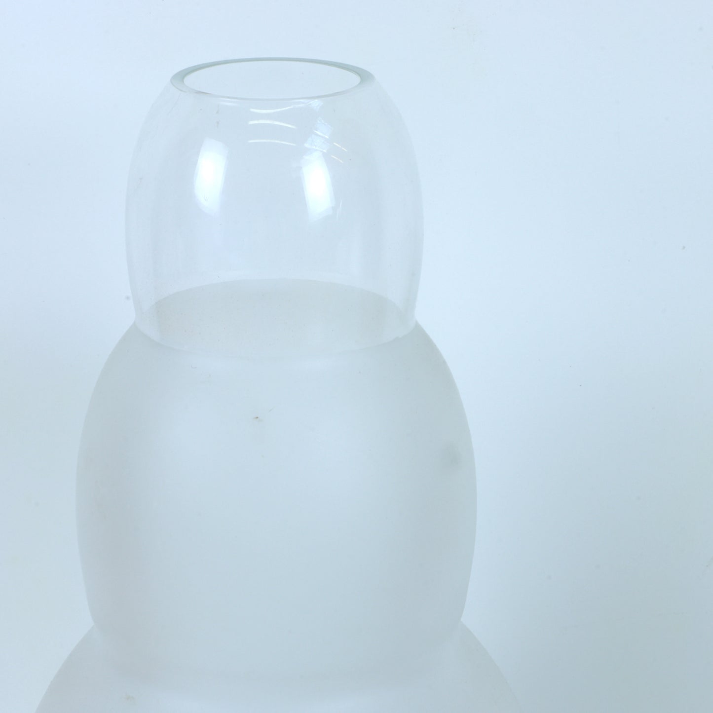 Large Postmodern Frosted Glass Vase