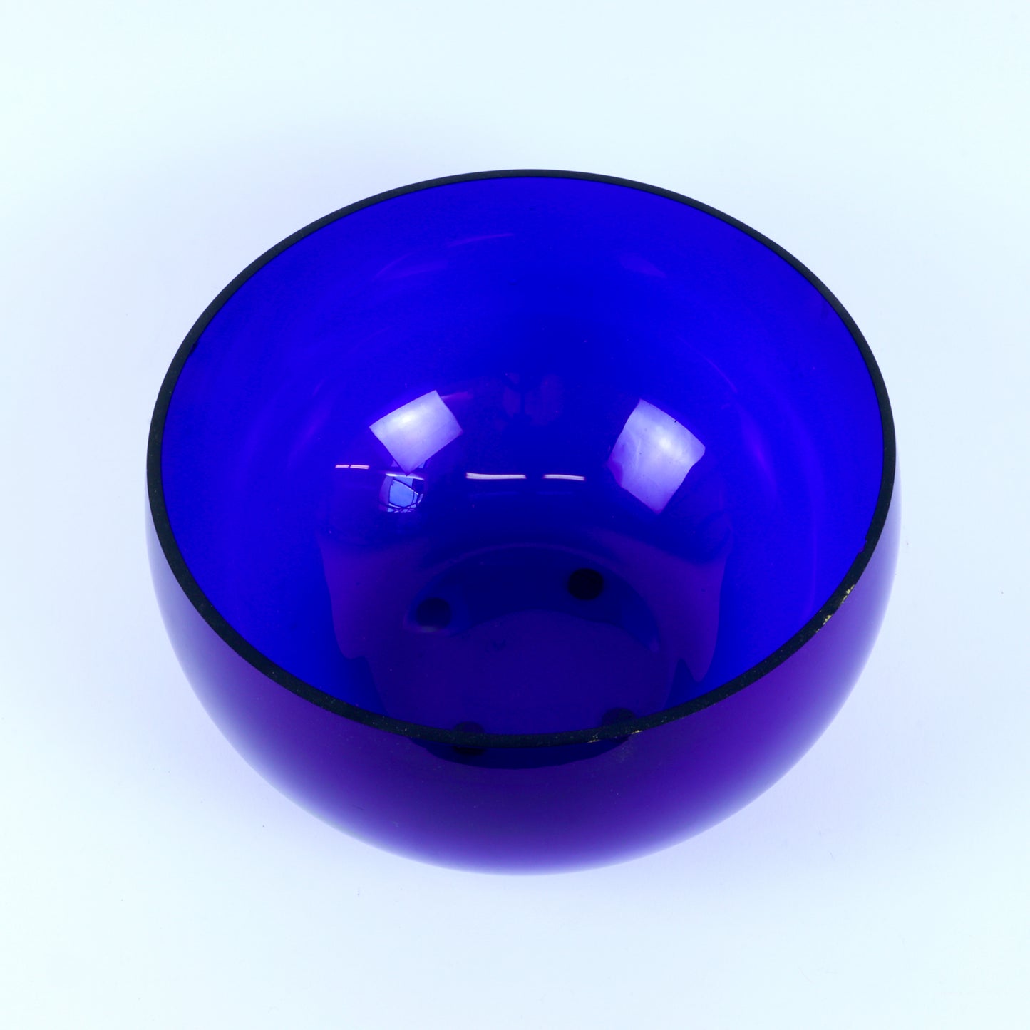 Large Vintage Cobalt Blue Glass Bowl