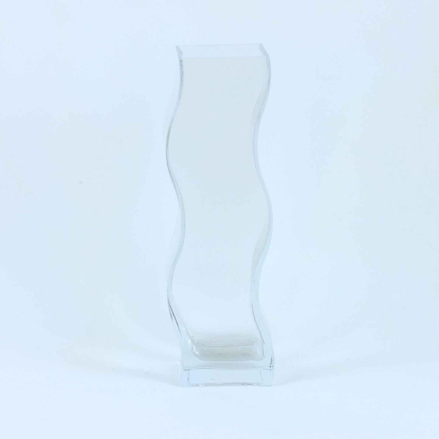 Large Postmodern Glass Squiggle Vase
