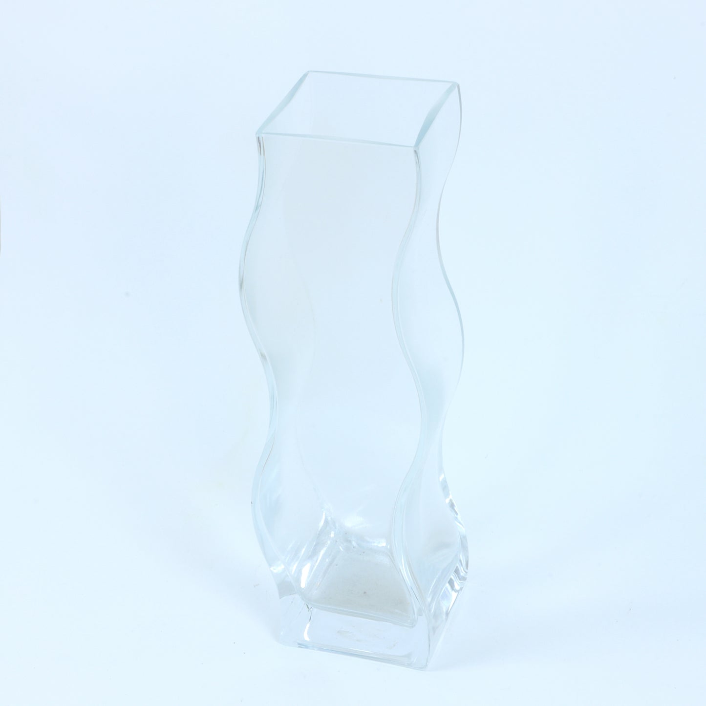 Large Postmodern Glass Squiggle Vase