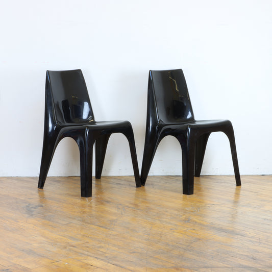 Pair of 1970s Borg Warner Space Age Stacking Chairs