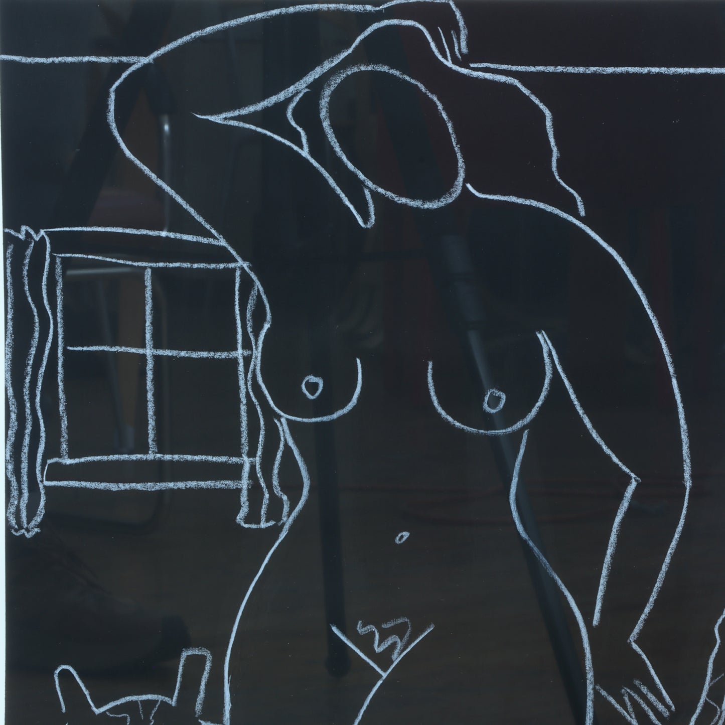 1996 Dan May Original Chalk Drawing