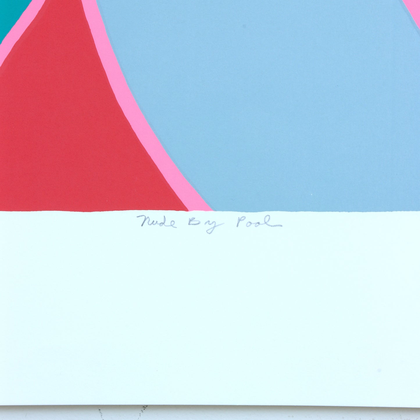 Large 1989 "Nude by Pool" Screen Print by Dan May