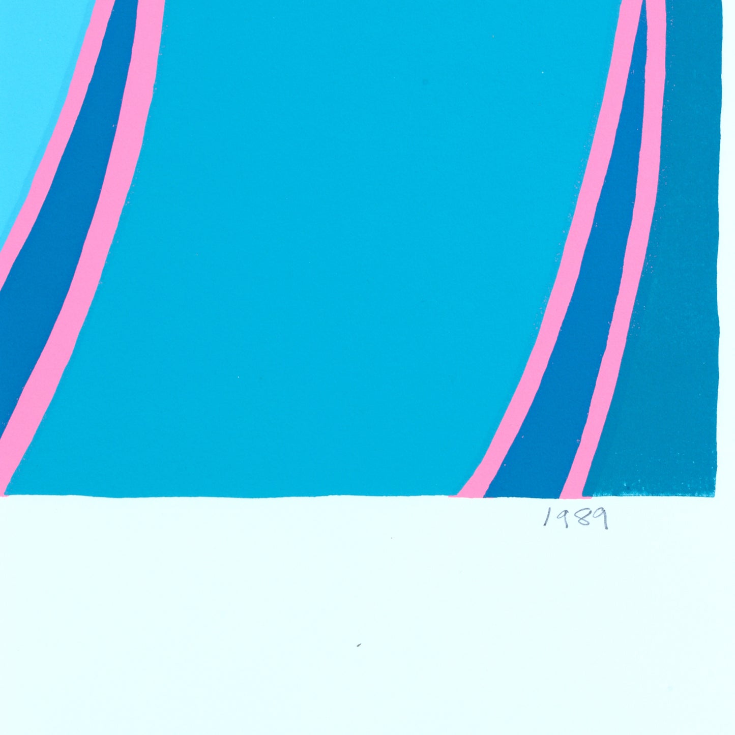 Large 1989 "Nude by Pool" Screen Print by Dan May