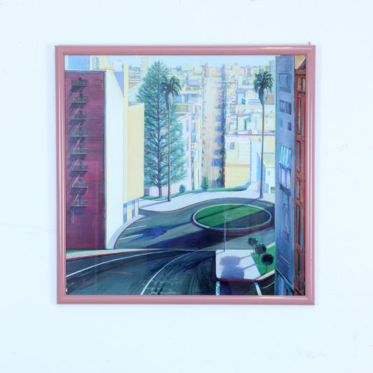Framed Wayne Thiebaud "Circle Street" Print