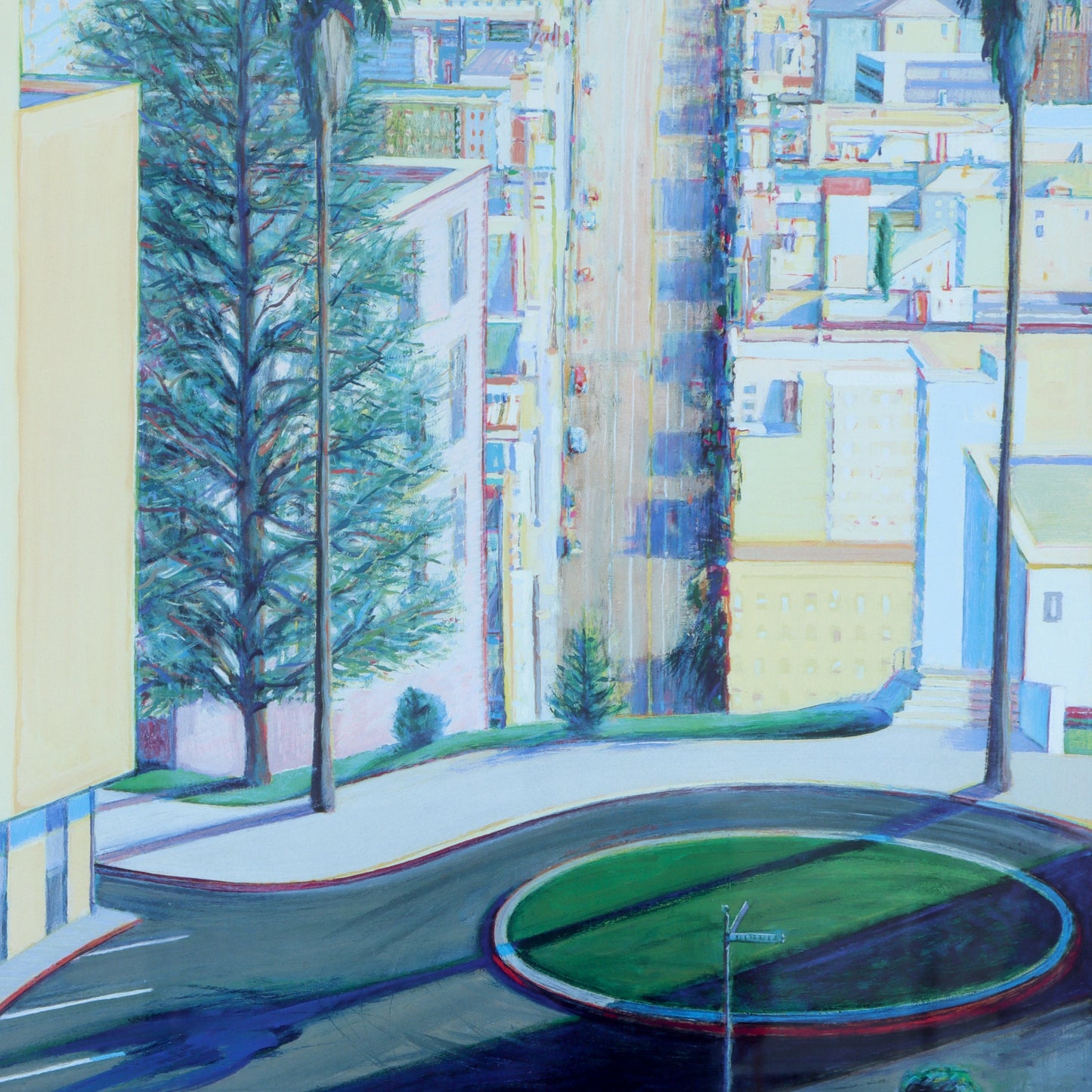 Framed Wayne Thiebaud "Circle Street" Print