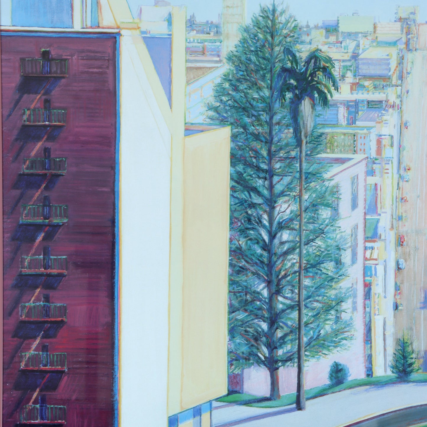 Framed Wayne Thiebaud "Circle Street" Print