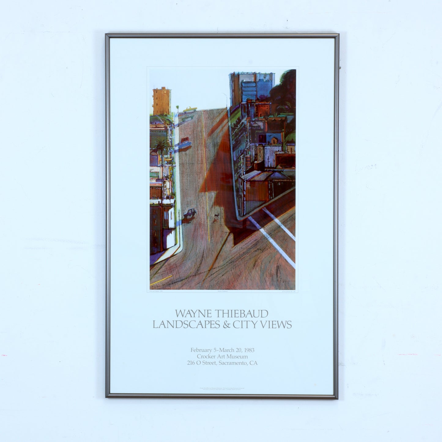 Framed 1983 Framed Wayne Thiebaud "Streets and Shadows" Poster