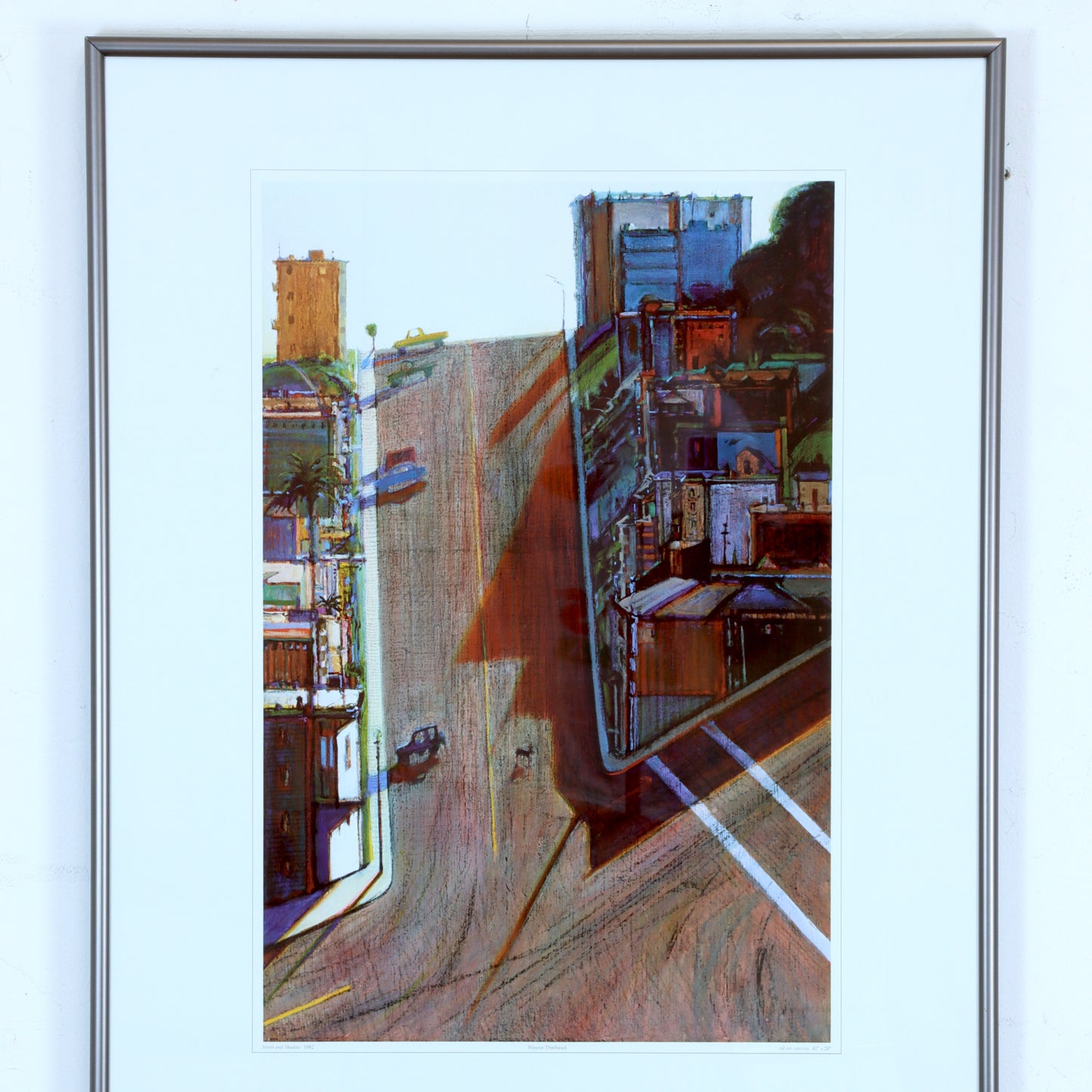 Framed 1983 Framed Wayne Thiebaud "Streets and Shadows" Poster
