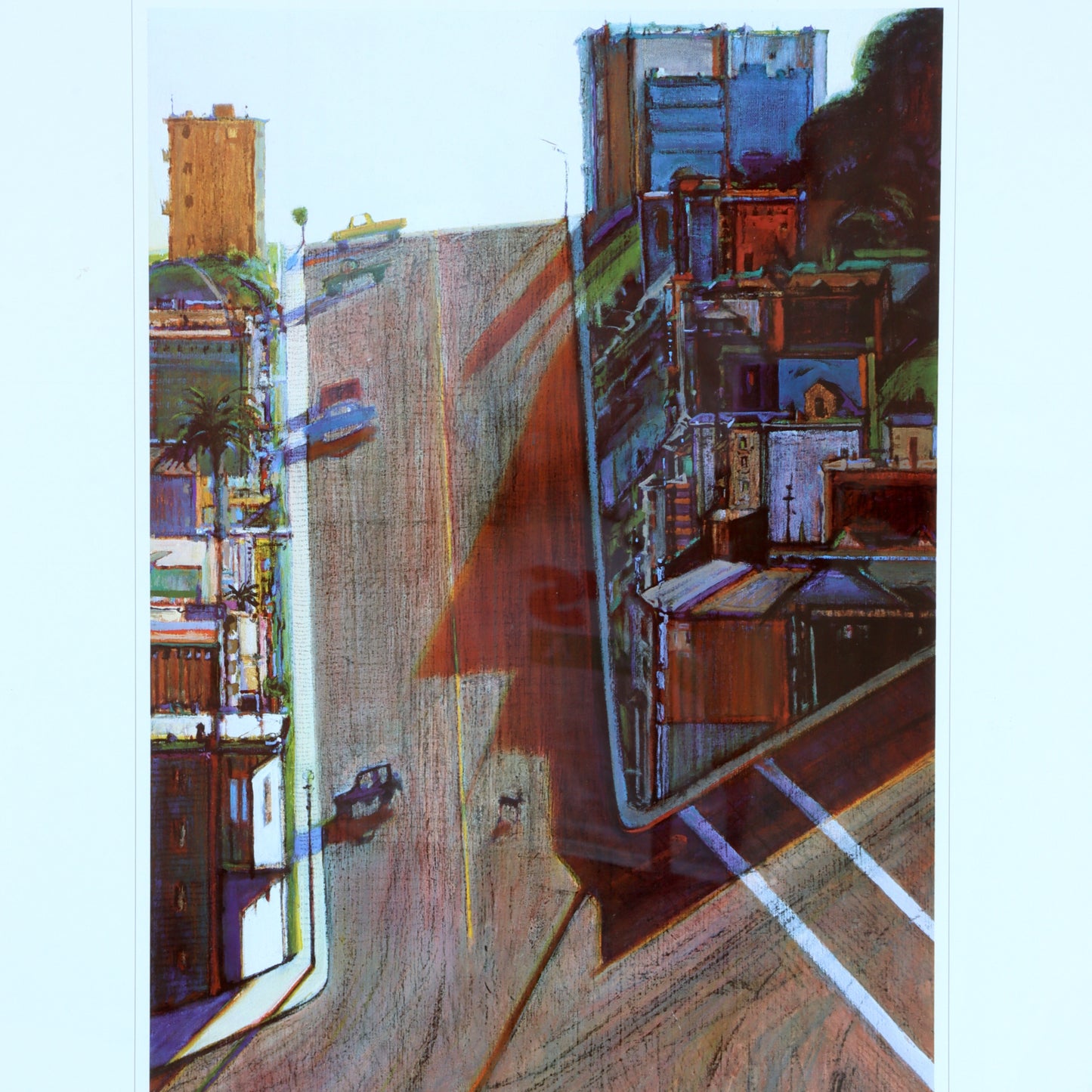 Framed 1983 Framed Wayne Thiebaud "Streets and Shadows" Poster
