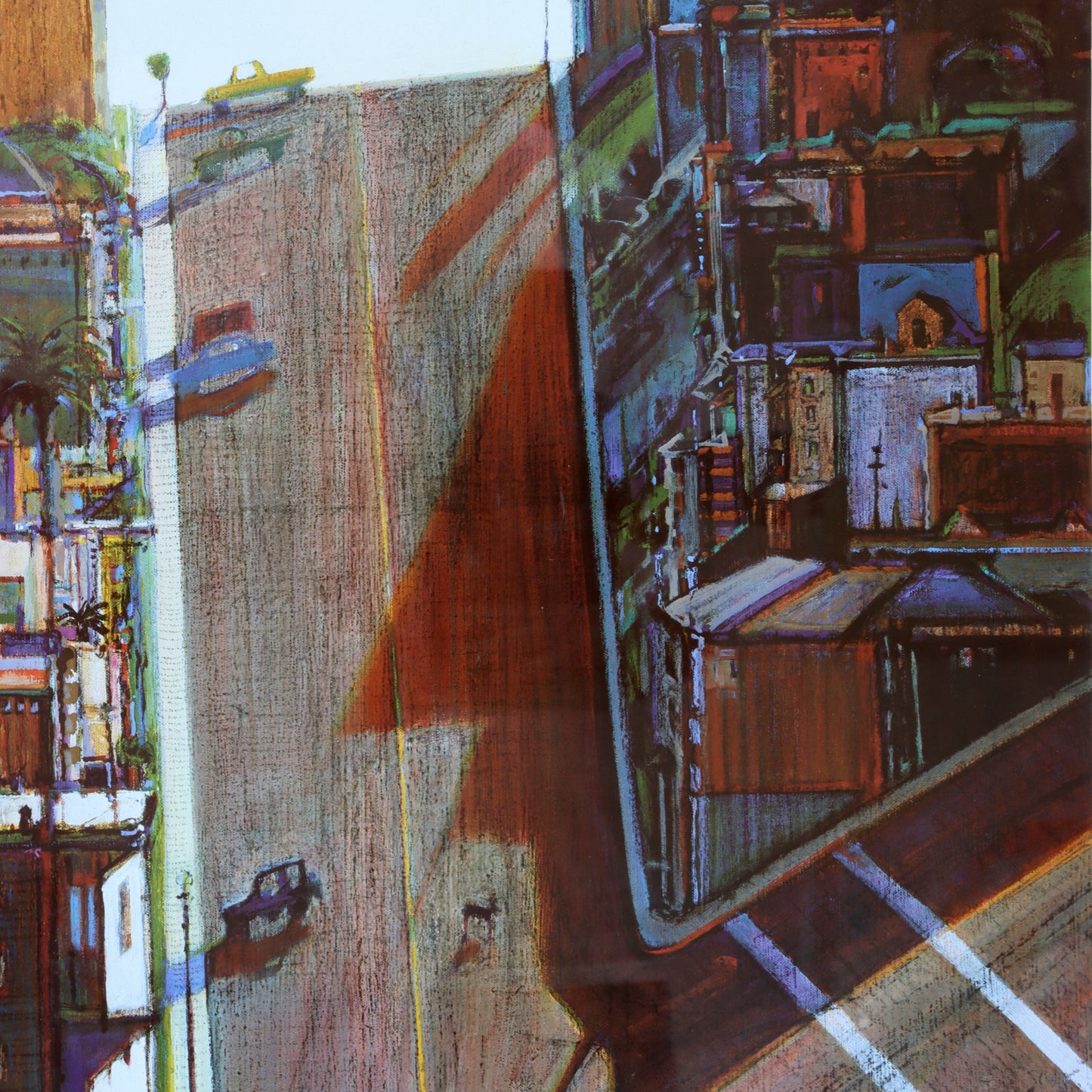 Framed 1983 Framed Wayne Thiebaud "Streets and Shadows" Poster