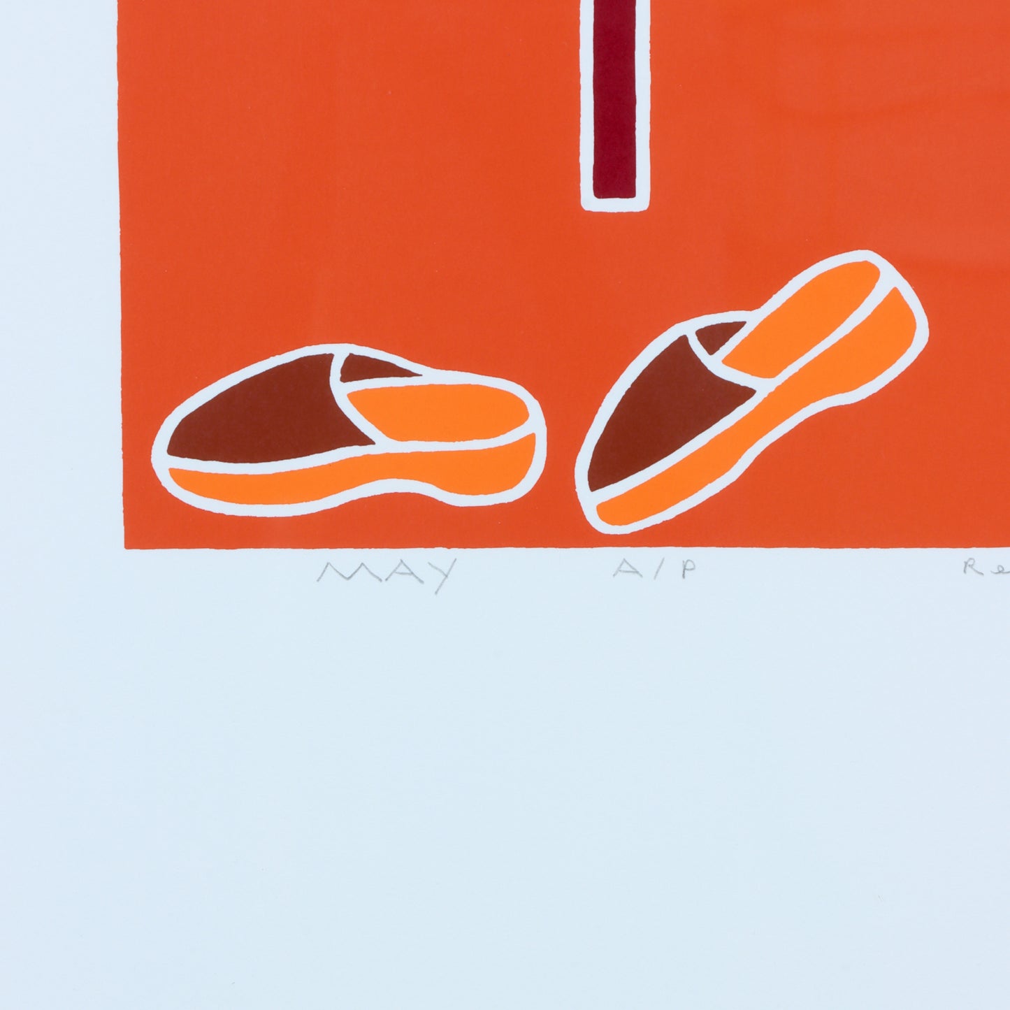 Large Screen Print by Dan May "Reading a Book"