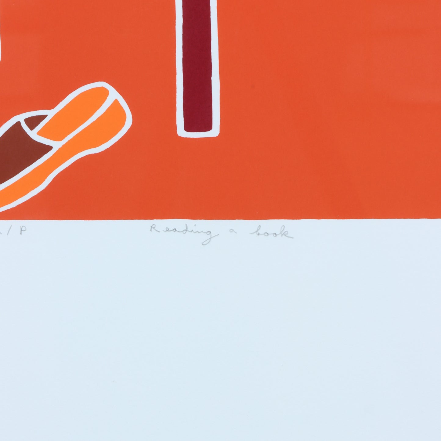Large Screen Print by Dan May "Reading a Book"
